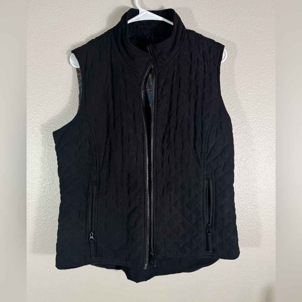Outback outfitters Trading Co. quilted black Vest women’s size large